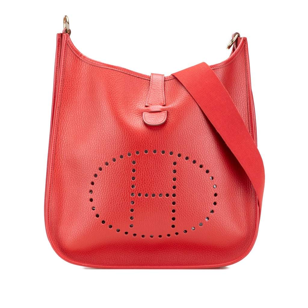 Hermès Clemence Evelyne I 33 Red Leather Very good - Front View