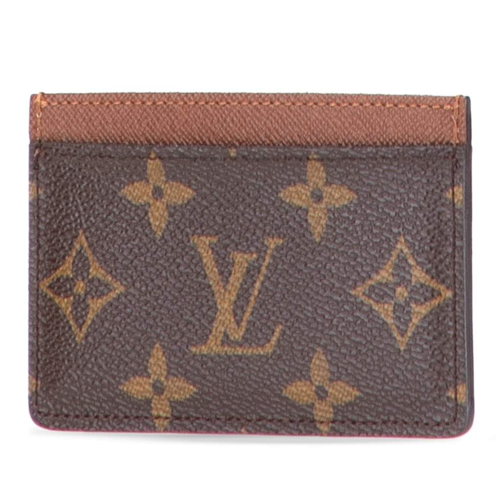 Louis Vuitton Monogram Card Holder Brown Canvas Good condition - Front View