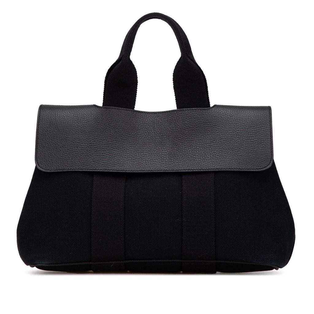 Hermès Toile Valparaiso PM Black Canvas Good condition - Front View