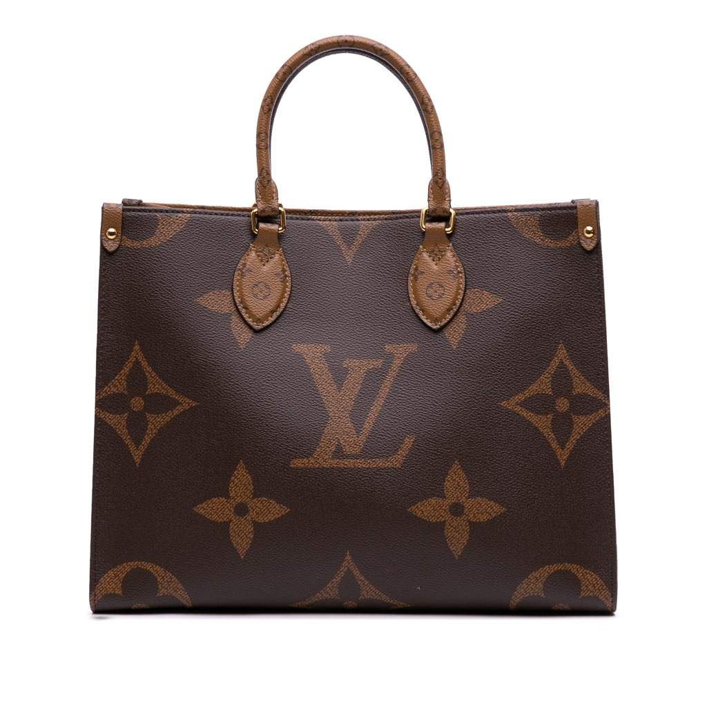 Louis Vuitton Monogram Giant OnTheGo MM Brown Canvas Good - Front View