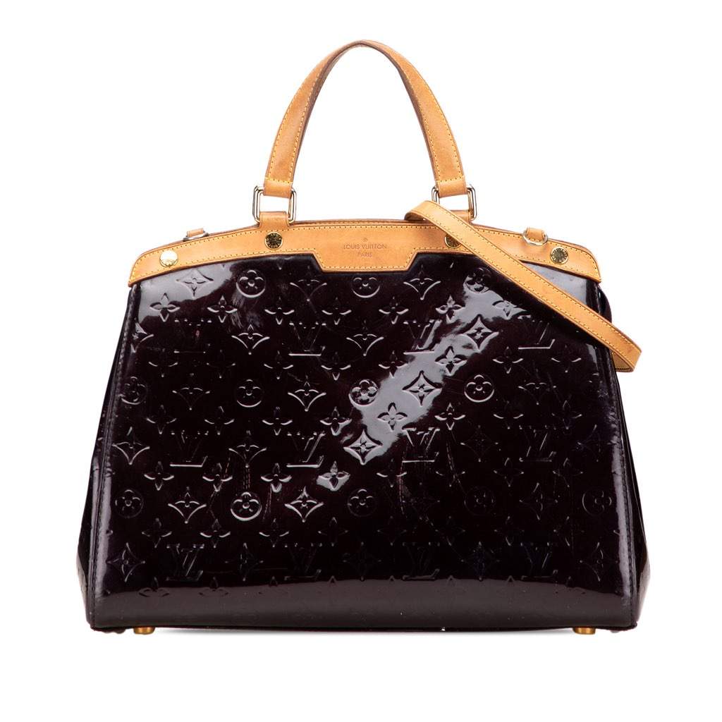 Louis Vuitton Monogram Vernis Brea MM Purple Leather Good condition - Front View