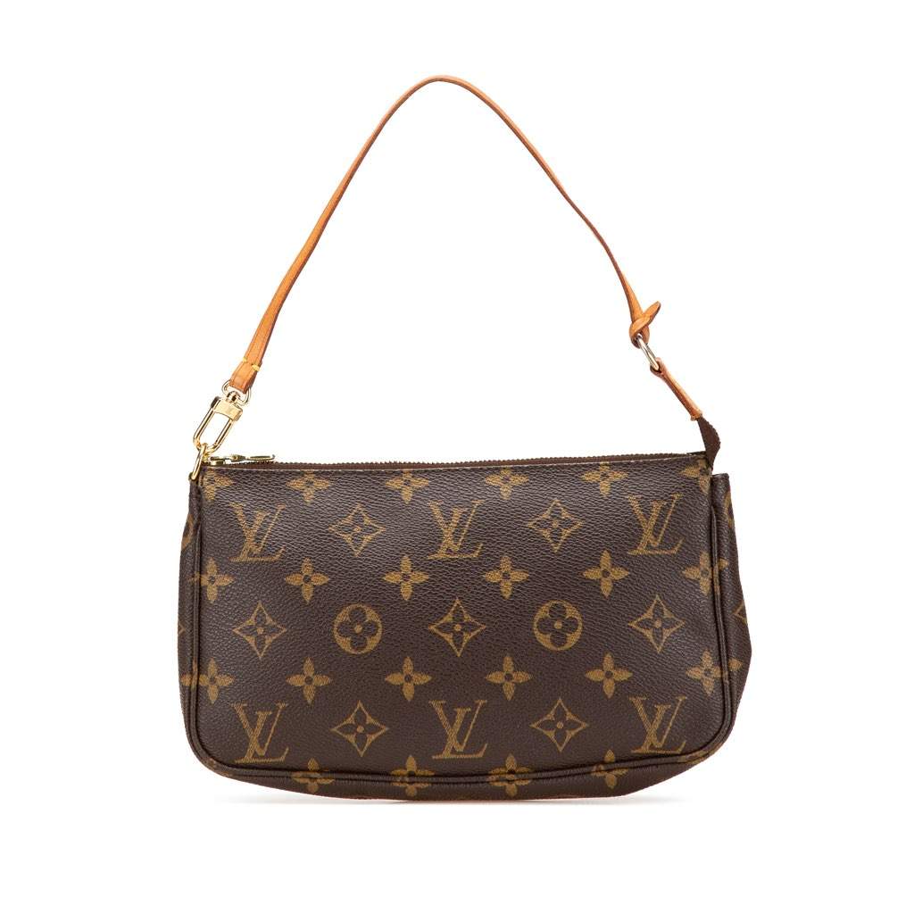 Louis Vuitton Monogram Pochette Accessoires Brown Canvas Good condition - Front View