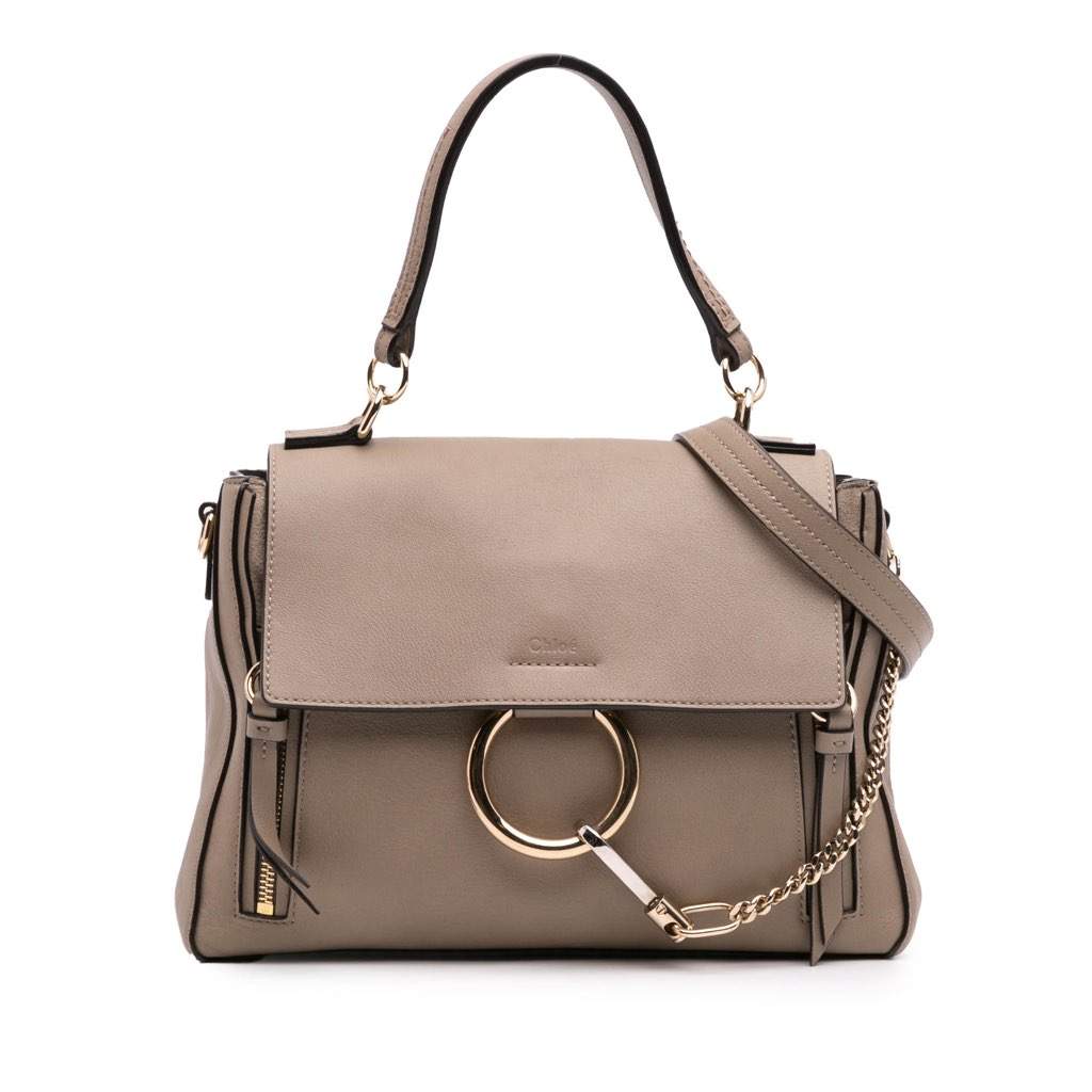 Chloé Small Leather Faye Day Satchel Brown Leather Good condition - Front View
