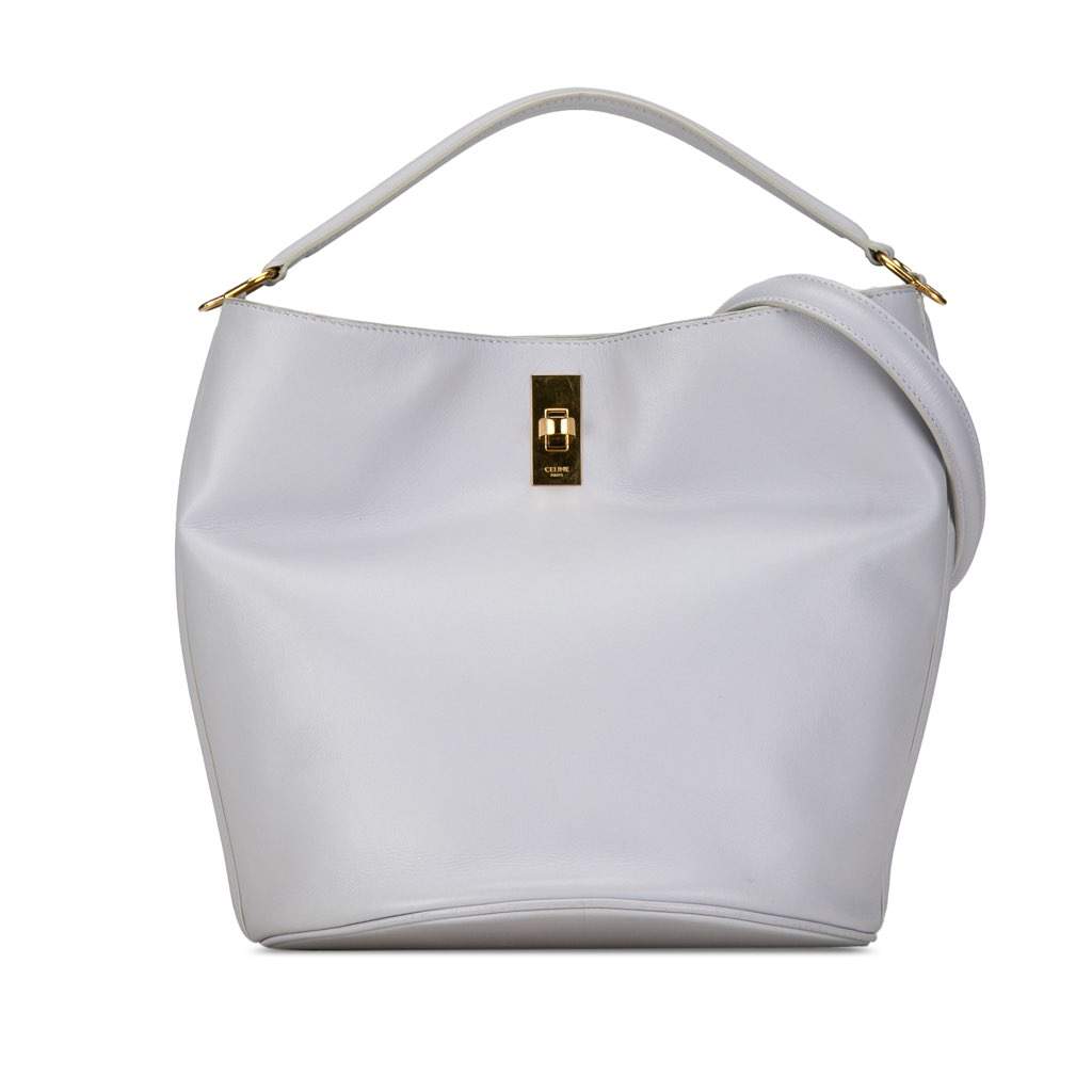 Celine Teen Bucket 16 Blue Leather Very good - Front View