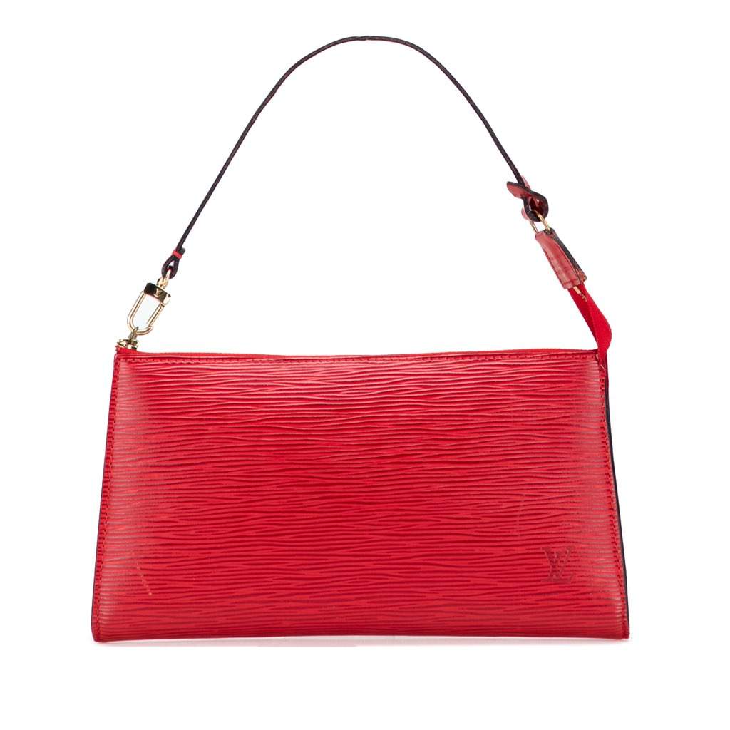 Louis Vuitton Epi Pochette Accessoires Red Leather Good - Front View