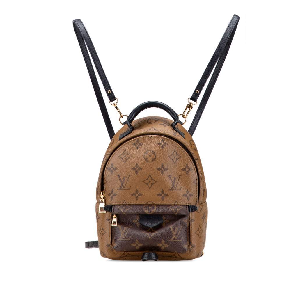 Louis Vuitton Monogram Reverse Mini Palm Springs Brown Canvas Very good - Front View