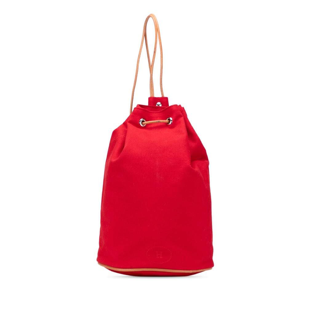 Hermès Toile Polochon Mimile Red Canvas Good condition - Front View
