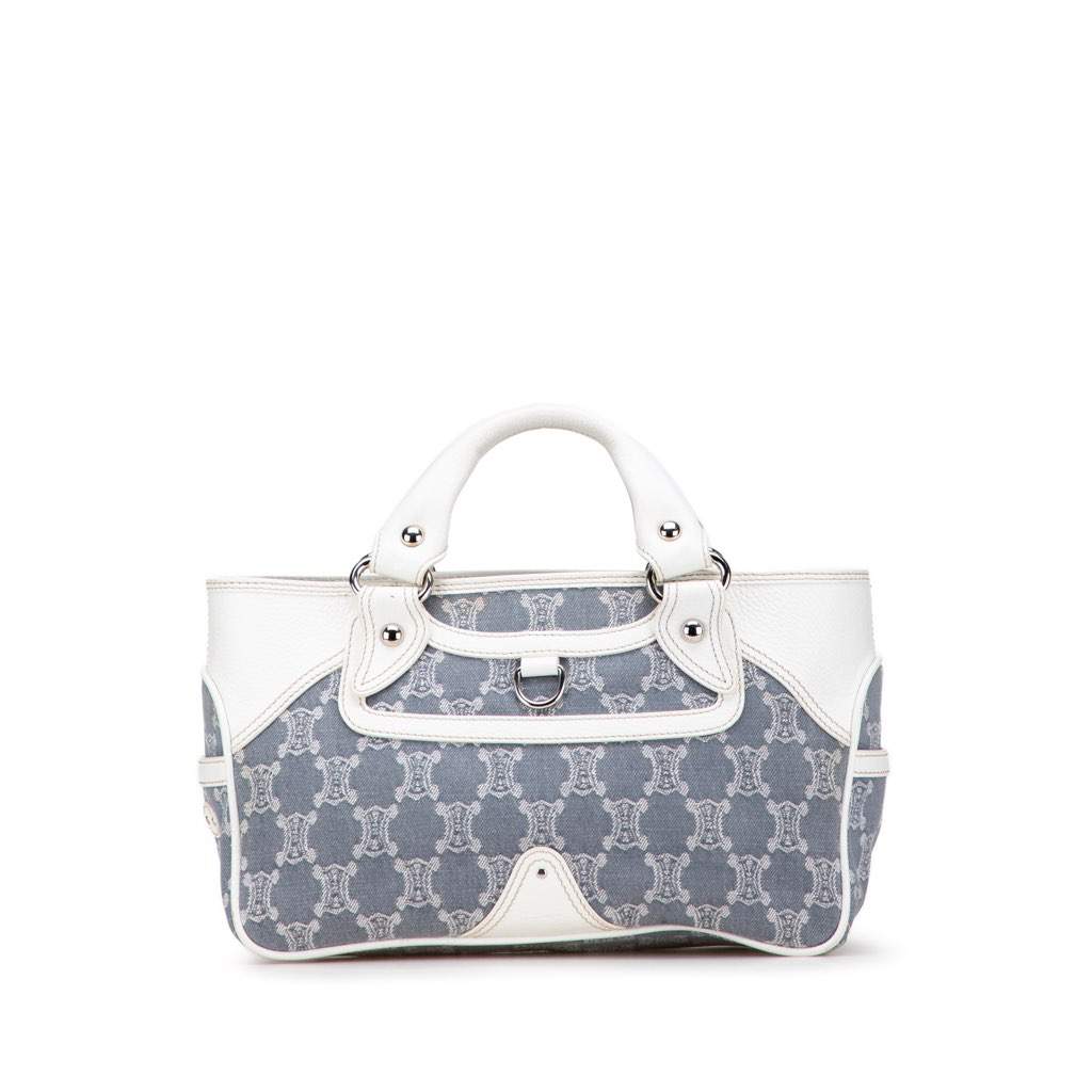 Celine Macadam Denim Boogie Handbag Blue Denim Very good condition - Front View