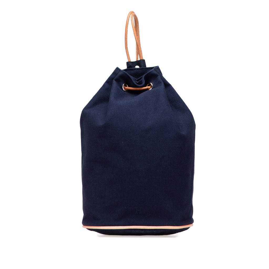 Hermès Toile Polochon Mimile Blue Canvas Good condition - Front View