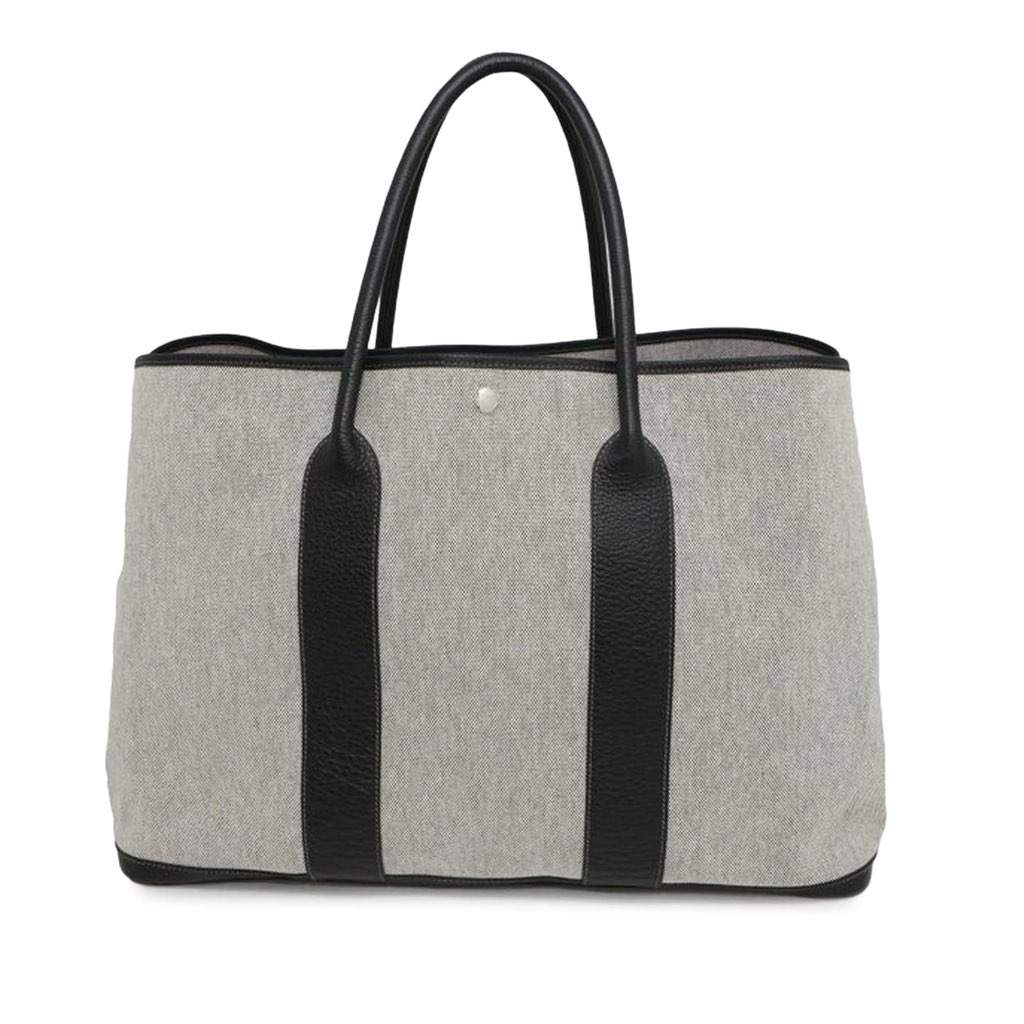 Hermès Toile H and Buffle Skipper Garden Party 49 Grey Canvas Good condition - Front View