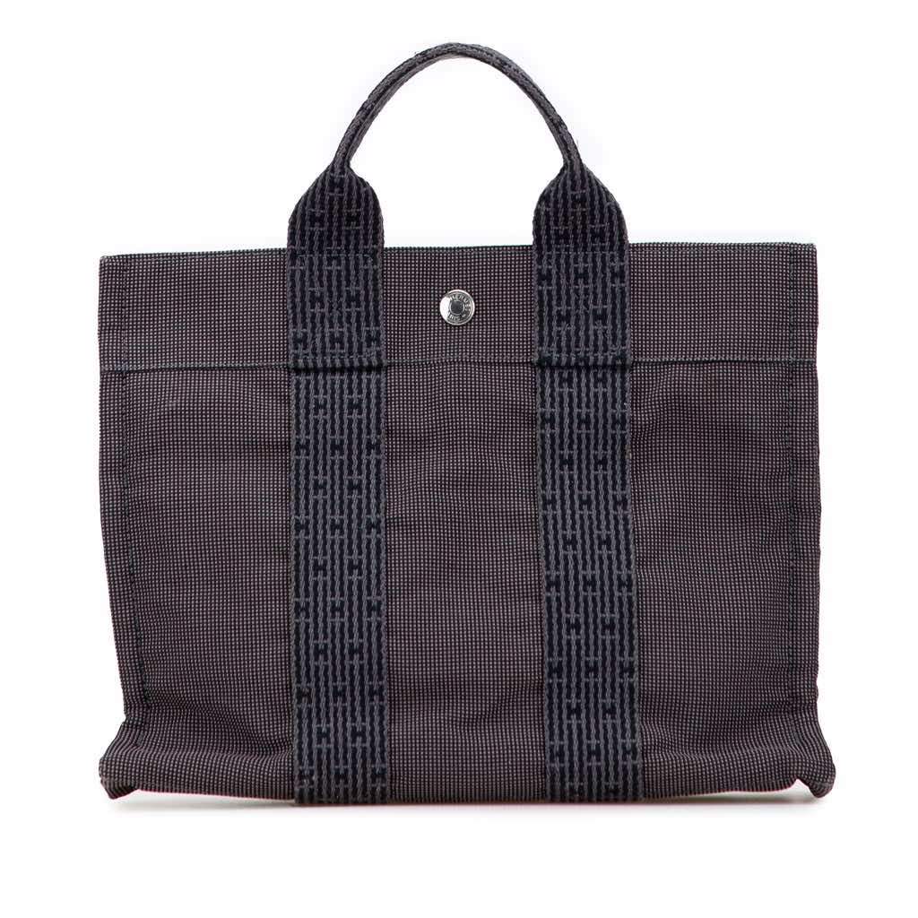 Hermès Canvas Herline PM Grey Canvas Good condition - Front View