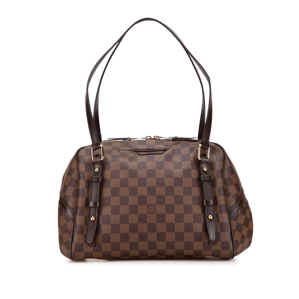 Louis Vuitton Damier Ebene Rivington GM Brown Canvas Very good - Front View