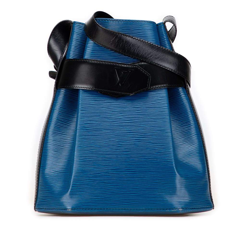 Louis Vuitton Epi Bicolor Sac D Epaule PM Blue Leather Good - Front View