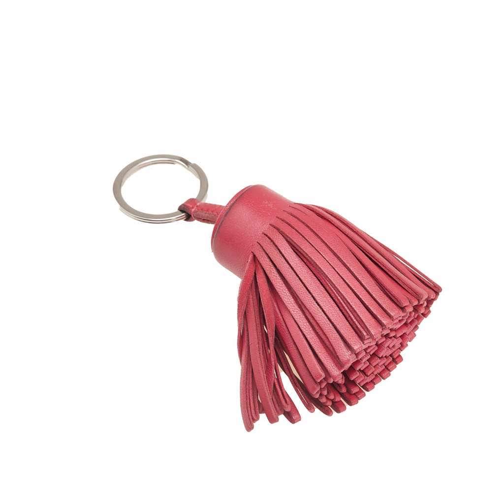 Hermès Milo Lambskin Carmen Key Ring Pink Leather Very good - Front View
