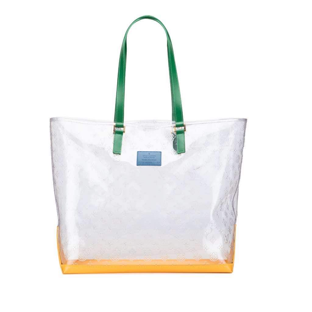 Louis Vuitton Limited Edition Brazil 500th Anniversary Monogram Vinyl Clear Cabas White Very good condition - Front View