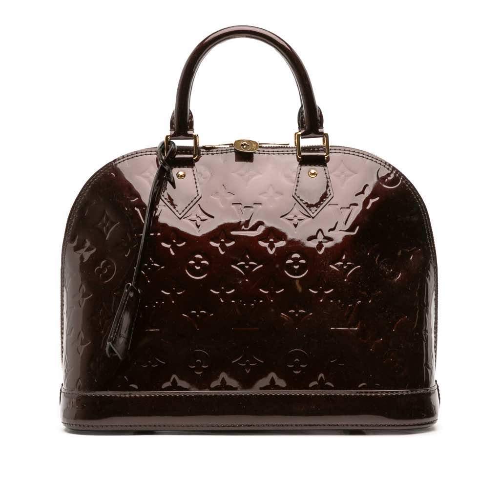Louis Vuitton Monogram Vernis Alma PM Purple Leather Good condition - Front View