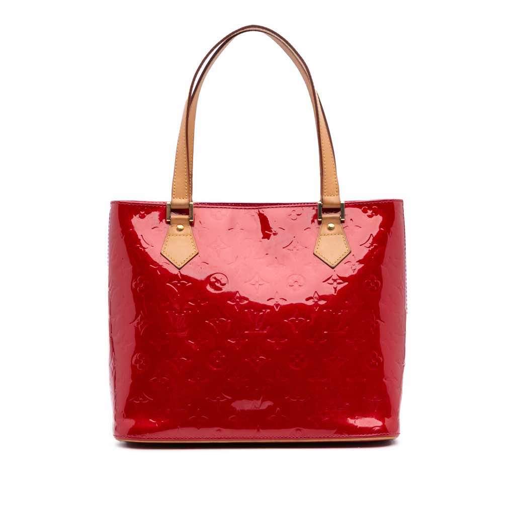 Louis Vuitton Monogram Vernis Houston Red Leather Good - Front View