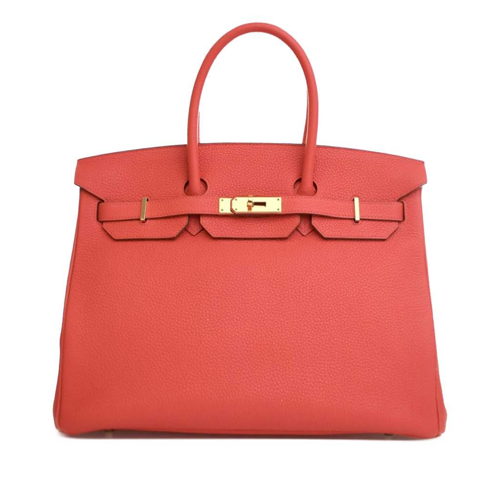 Hermès Togo Birkin Retourne 35 Pink Leather Good condition - Front View