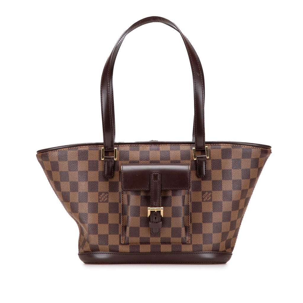 Louis Vuitton Damier Ebene Manosque PM Brown Canvas Very good - Front View