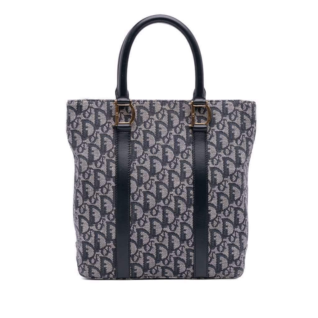 Dior Diorissimo Trotter Canvas Tote Blue Canvas Very good - Front View