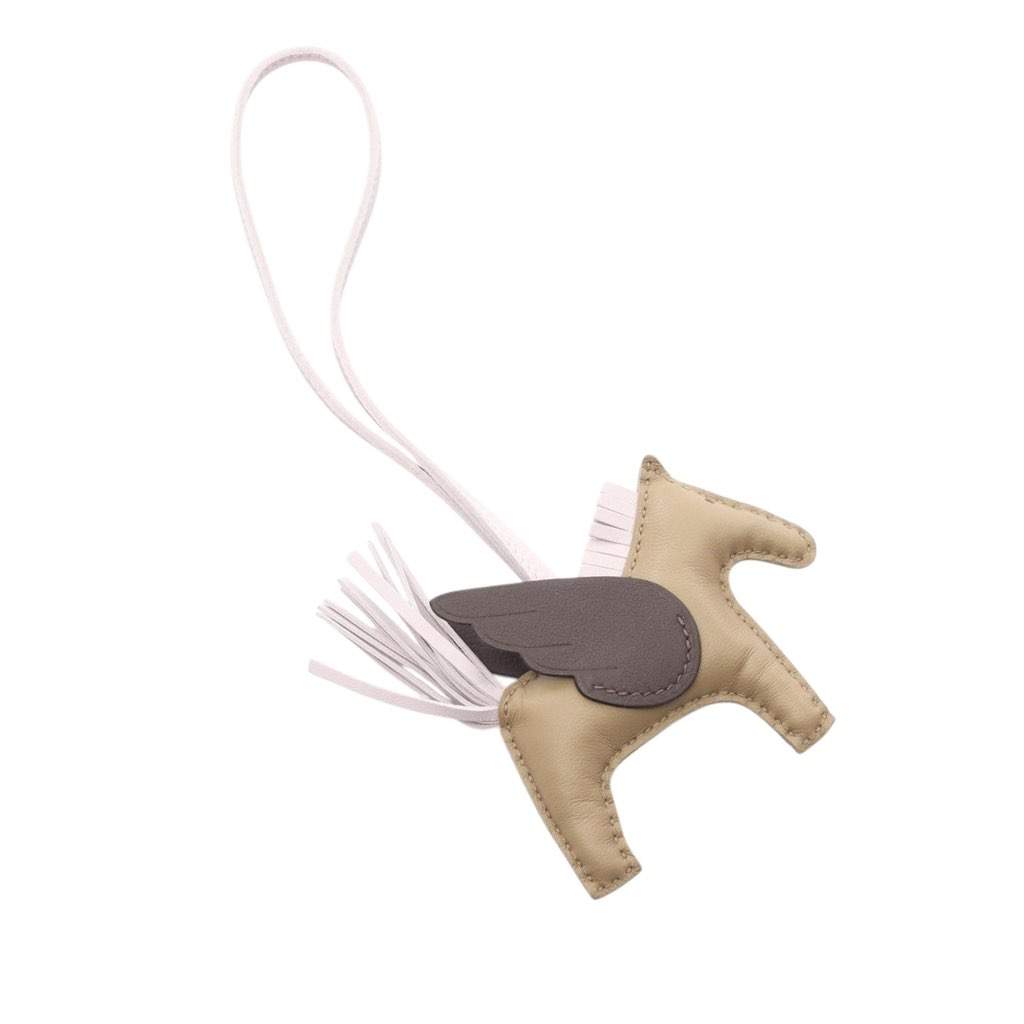 Hermès Milo Lambskin Rodeo Pegase Bag Charm PM Brown Leather Very good condition - Front View