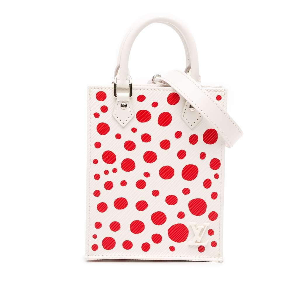 Louis Vuitton Yayoi Kusama Epi Petit Sac Plat White Leather Very good - Front View