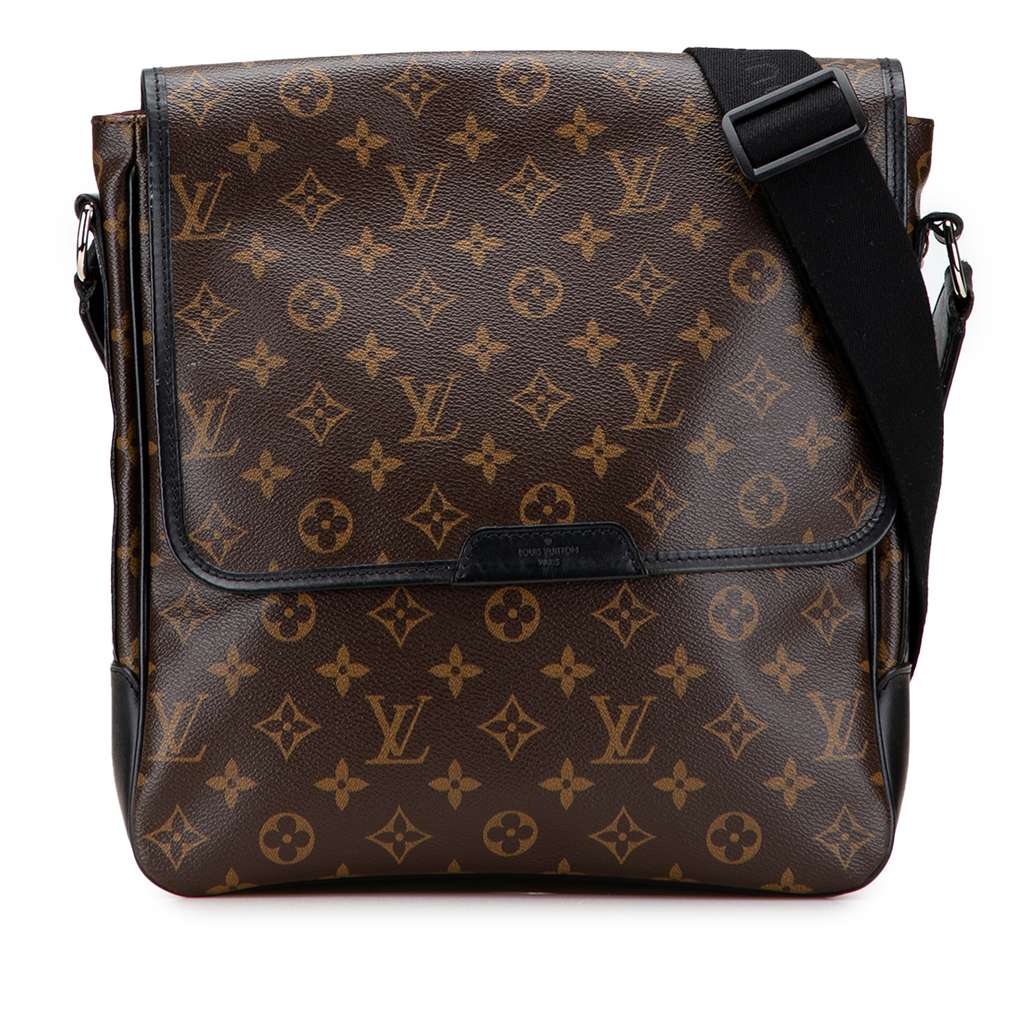 Louis Vuitton Monogram Macassar Bass MM Brown Canvas Good - Front View