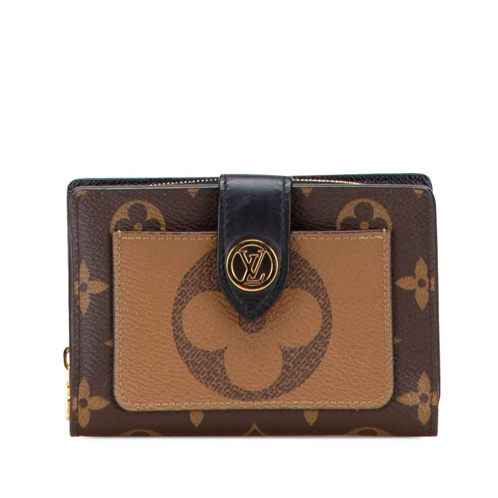 Louis Vuitton Monogram Giant Reverse Juliette Wallet Brown Good - Front View