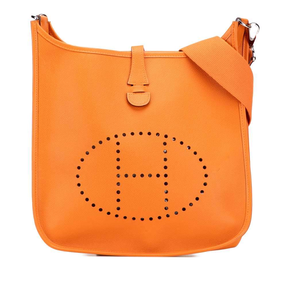 Hermès Epsom Evelyne 29 Orange Leather Good condition - Front View