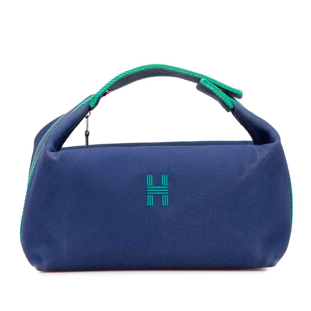 Hermès Small Canvas Bride A Brac Blue Canvas Very good - Front View