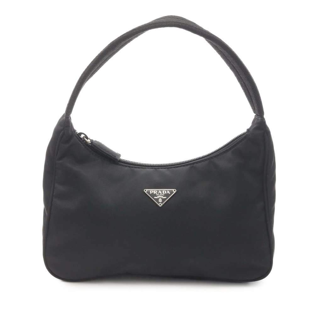 Prada Tessuto Shoulder Bag Black Good - Front View