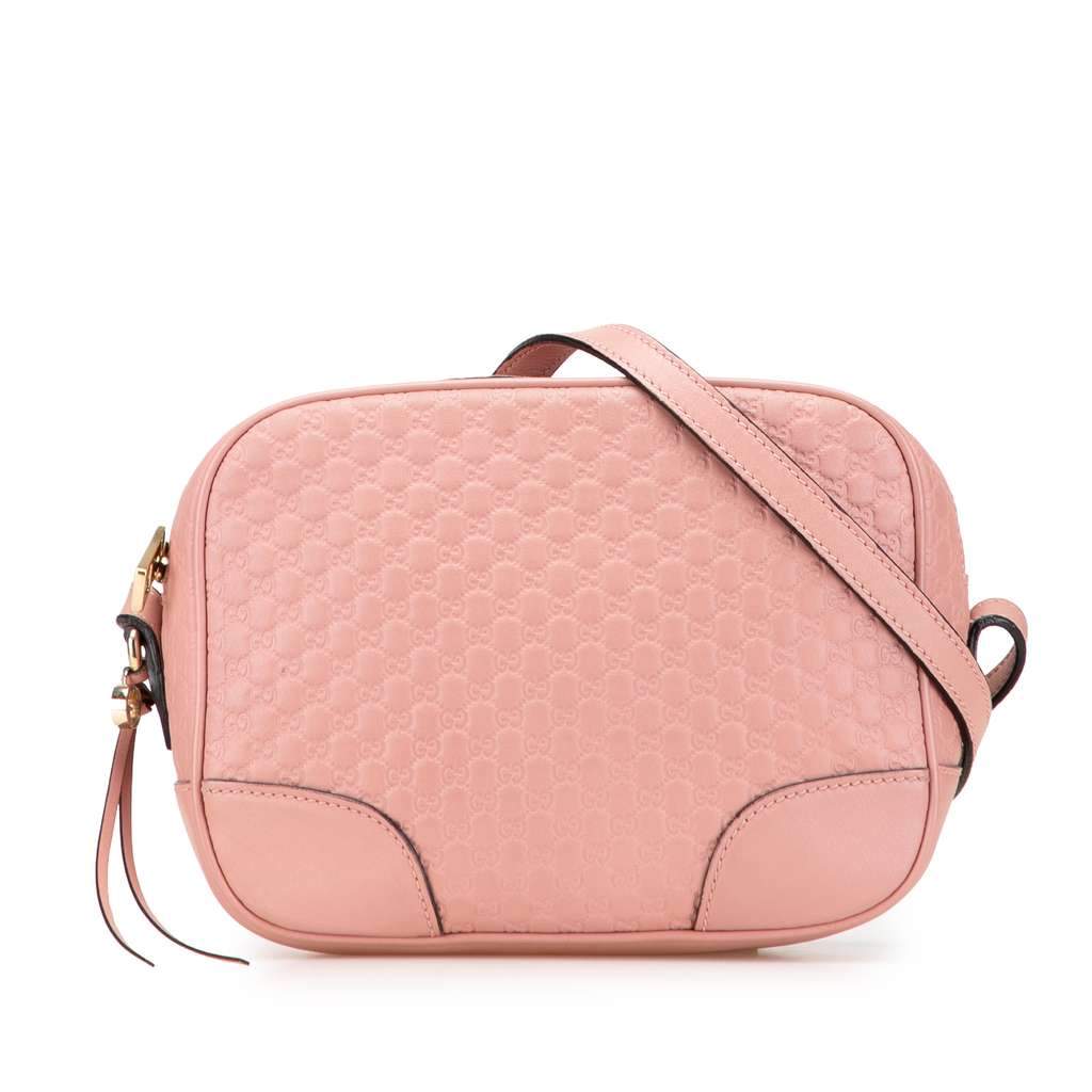 Gucci Microguccissima Bree Crossbody Pink Leather Very good - Front View
