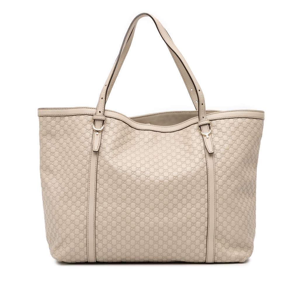Gucci Microguccissima Nice Tote Brown Leather Good - Front View