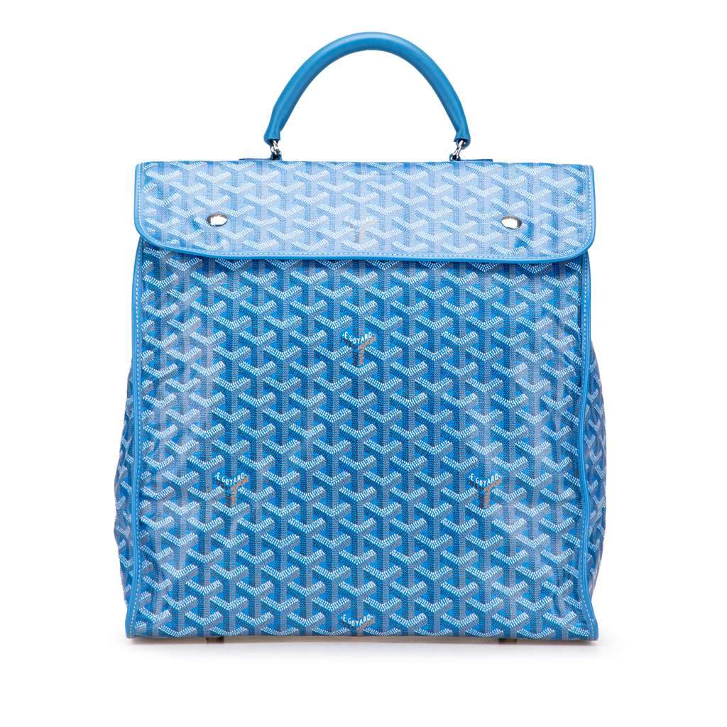 Goyard Goyardine Saint Leger Backpack Blue Canvas Very good condition - Front View