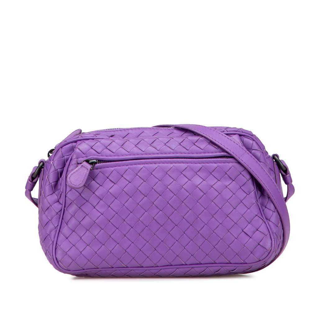 Bottega Veneta Nappa Intrecciato Crossbody Purple Leather Very good - Front View