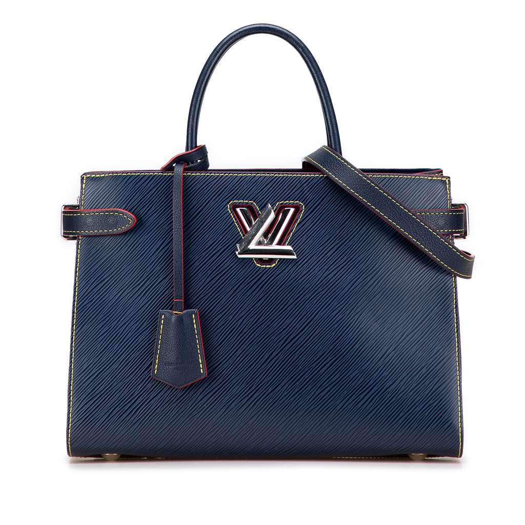 Louis Vuitton Epi Twist Satchel Blue Leather Very good condition - Front View