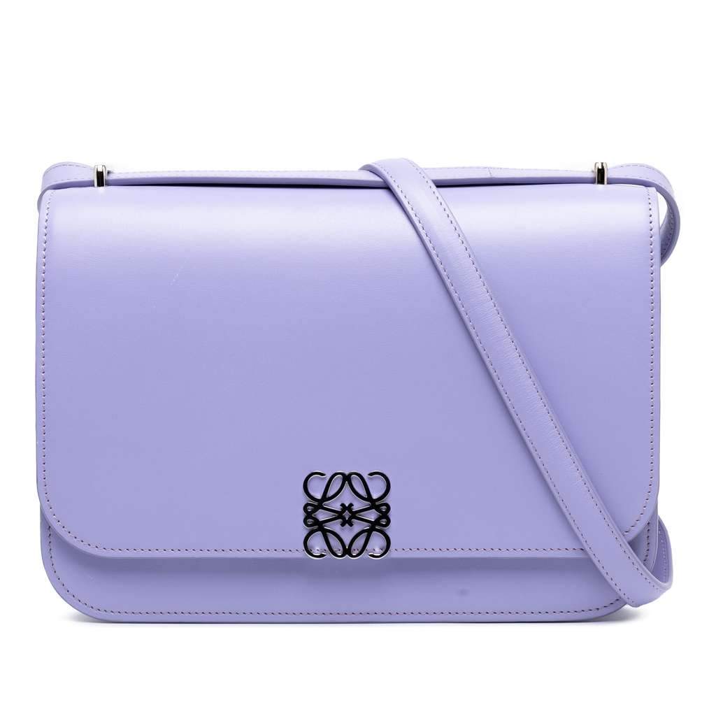 Loewe Medium Leather Goya Crossbody Purple Leather Very good - Front View