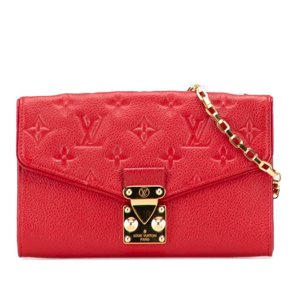 Louis Vuitton Monogram Empreinte Saint Germain Pochette Red Leather Very good - Front View