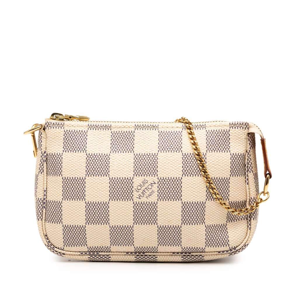 Louis Vuitton Damier Azur Mini Pochette Accessoires White Very good - Front View