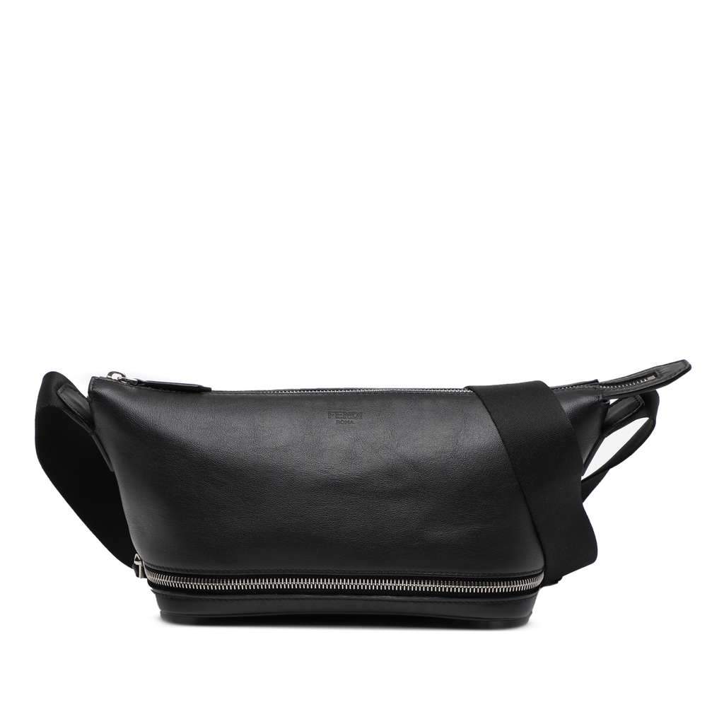 Fendi Sarah Coleman Leather Fisheye Belt Bag Black Leather Very good - Front View