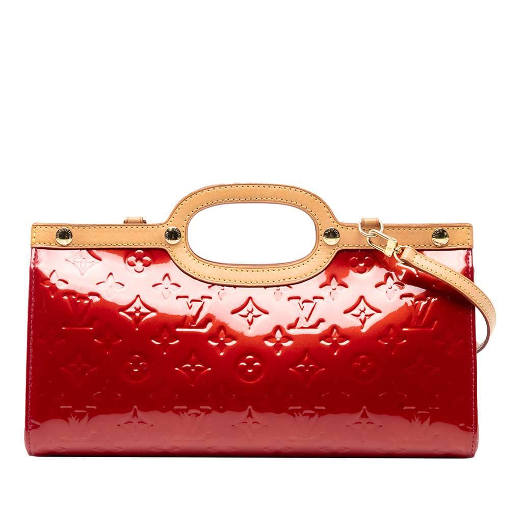 Louis Vuitton Monogram Vernis Roxbury Drive Red Leather Good - Front View