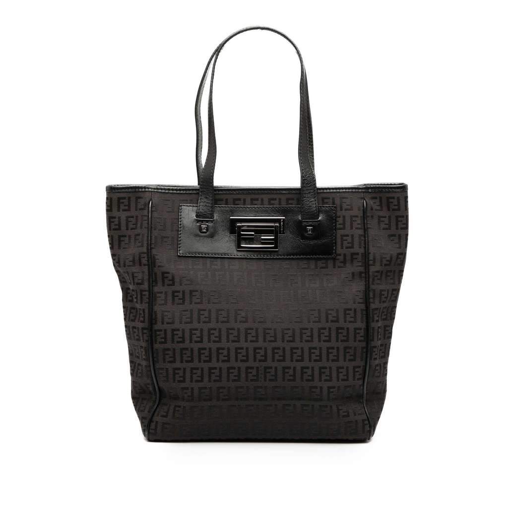 Fendi Zucchino Canvas Tote Brown Canvas Very good - Front View