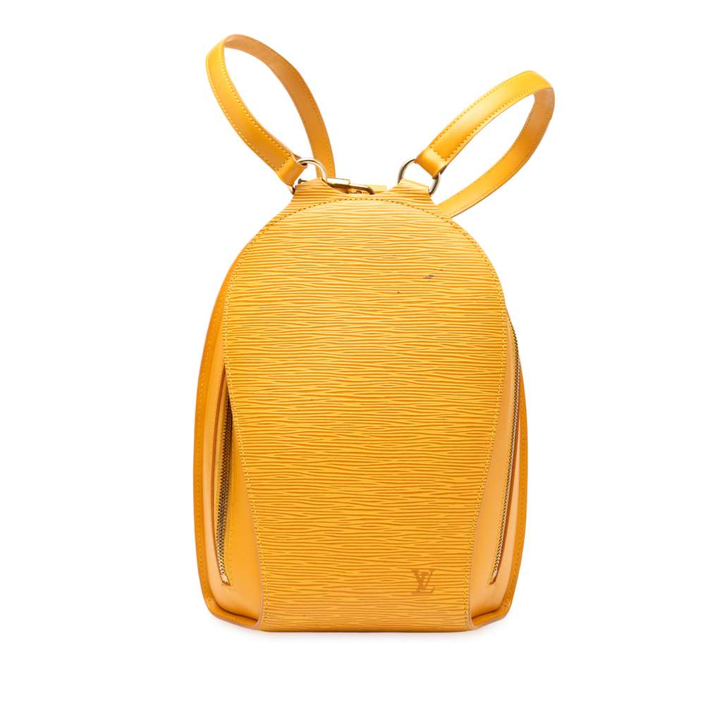 Louis Vuitton Epi Mabillon Yellow Leather Good - Front View
