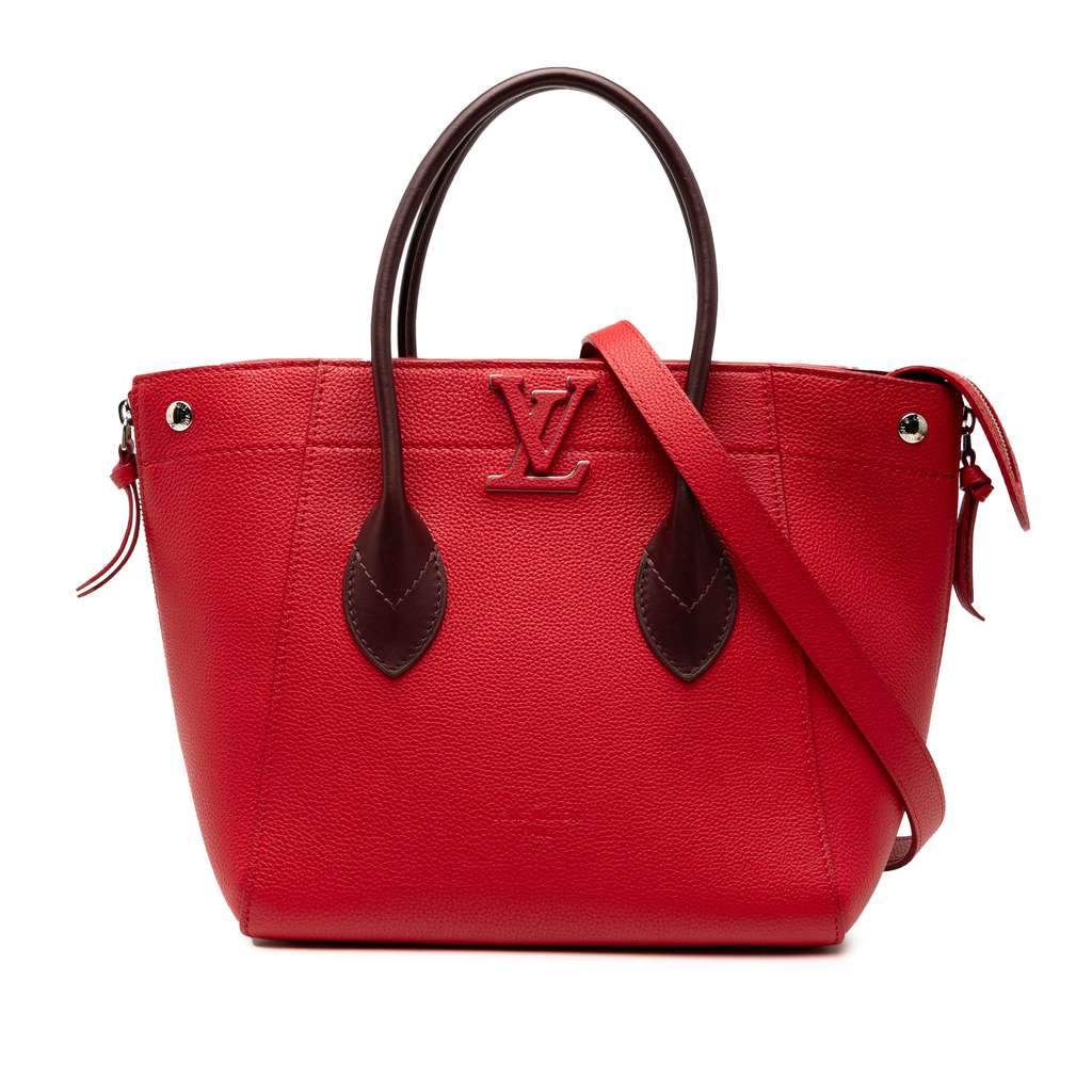 Louis Vuitton Calfskin Freedom Tote Red Leather Good - Front View