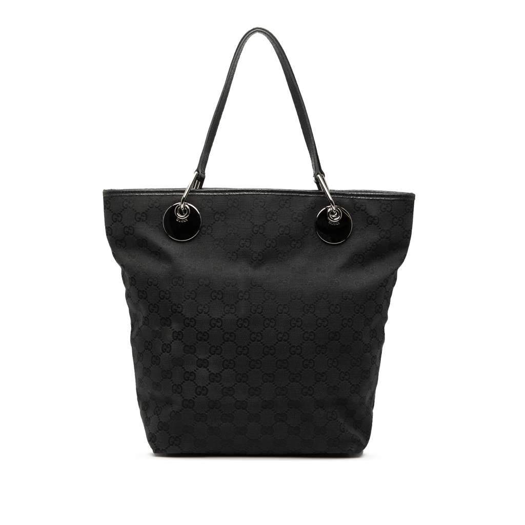 Gucci GG Canvas Eclipse Tote Black Canvas Good condition - Front View