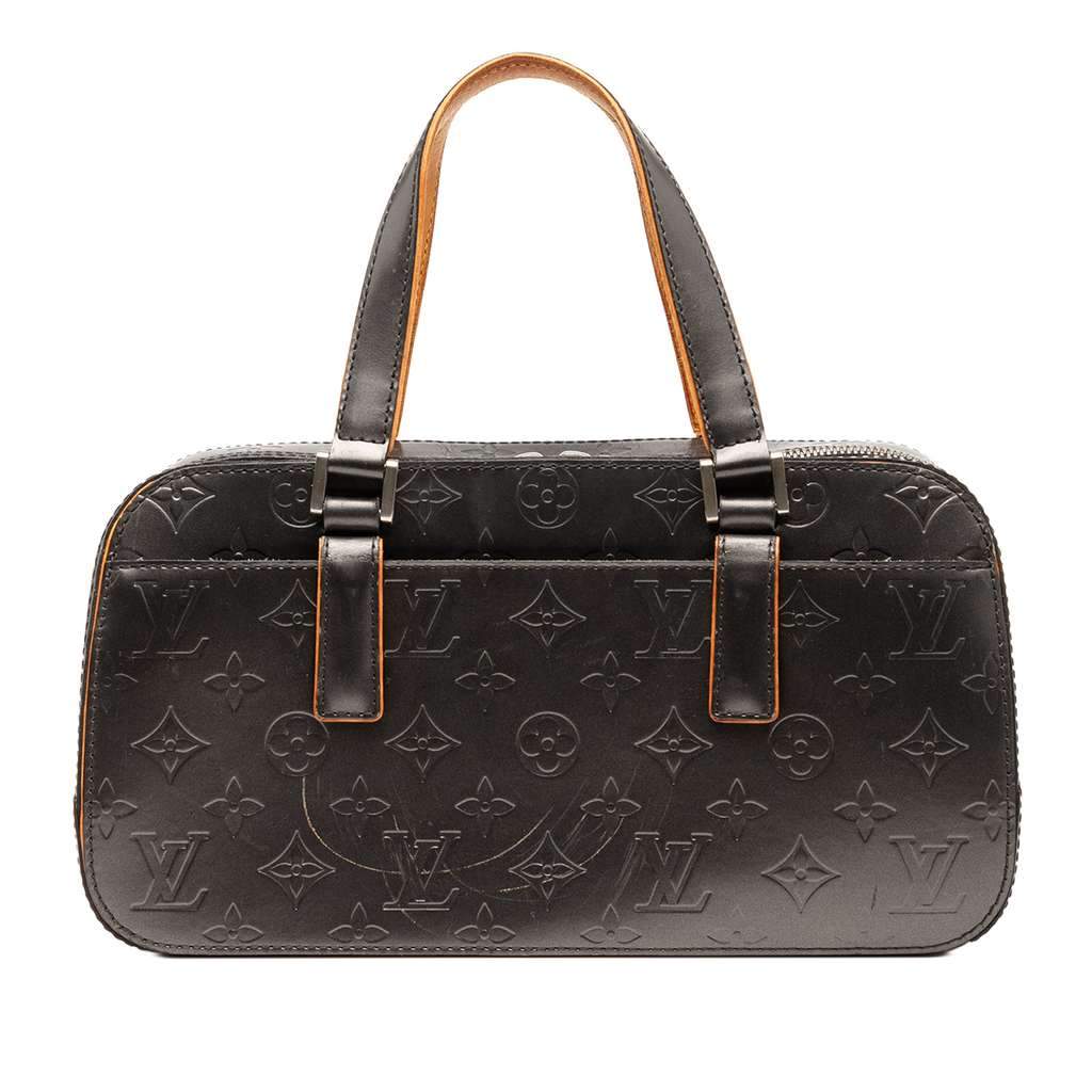Louis Vuitton Monogram Mat Shelton Grey Leather Good - Front View
