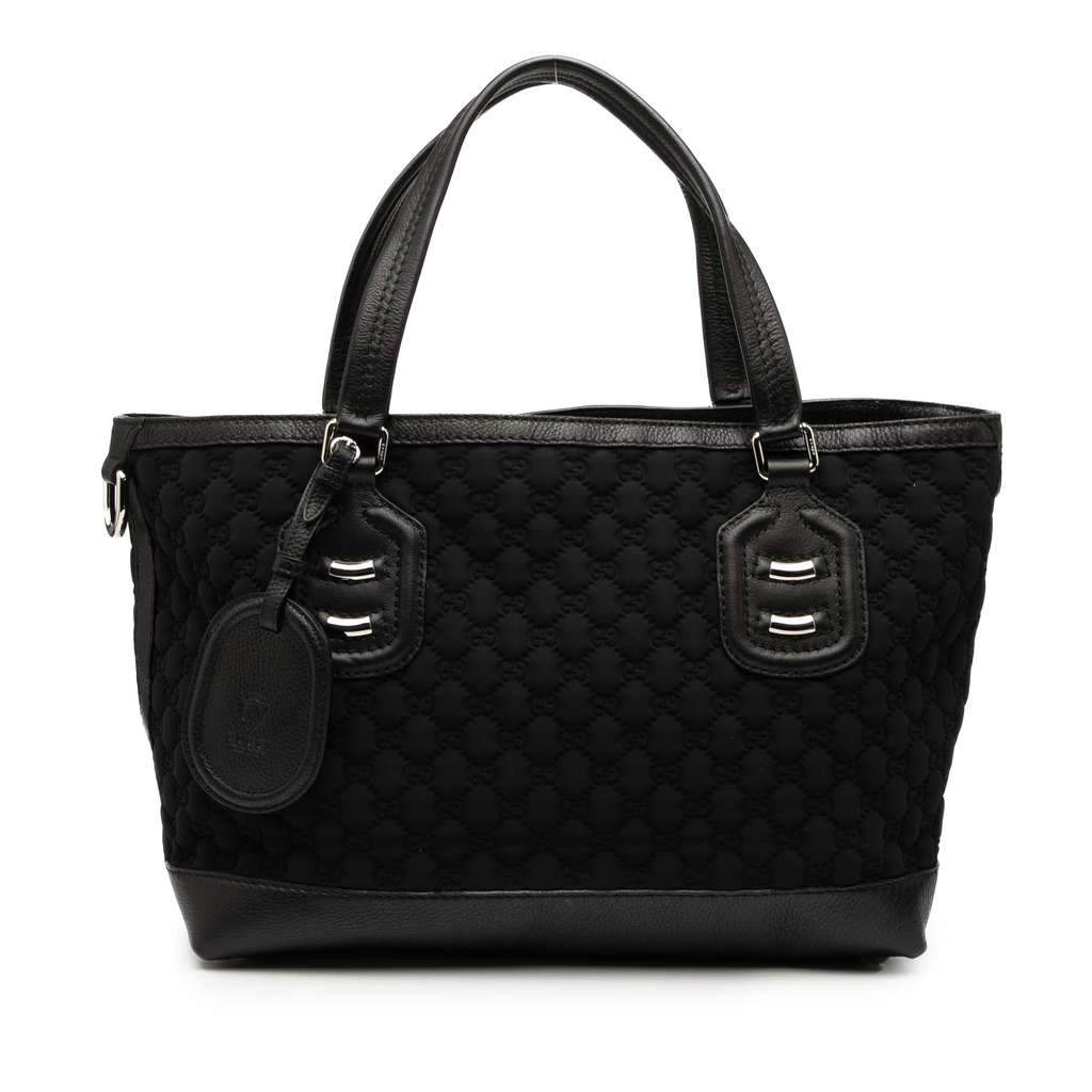 Gucci GG Neoprene Techno Tag Tote Black Polyester Very good - Front View