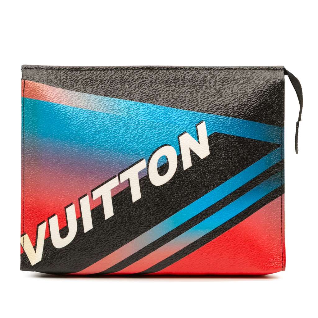 Louis Vuitton Damier Race Toiletry Pouch 26 MultiColor Canvas Good - Front View