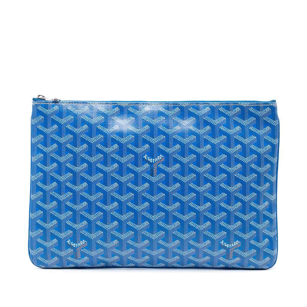 Goyard Goyardine Senat MM Blue Canvas Very good condition - Front View