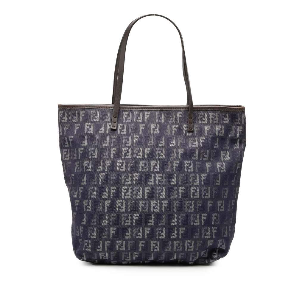 Fendi Zucchino Denim Tote Blue Denim Very good condition - Front View
